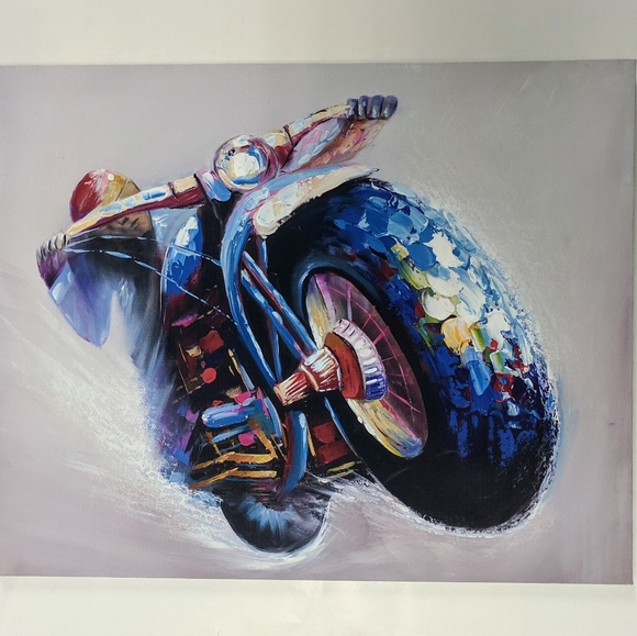 40 by 50 cm printed in canvas motorcycle art color - Picture 5 of 5